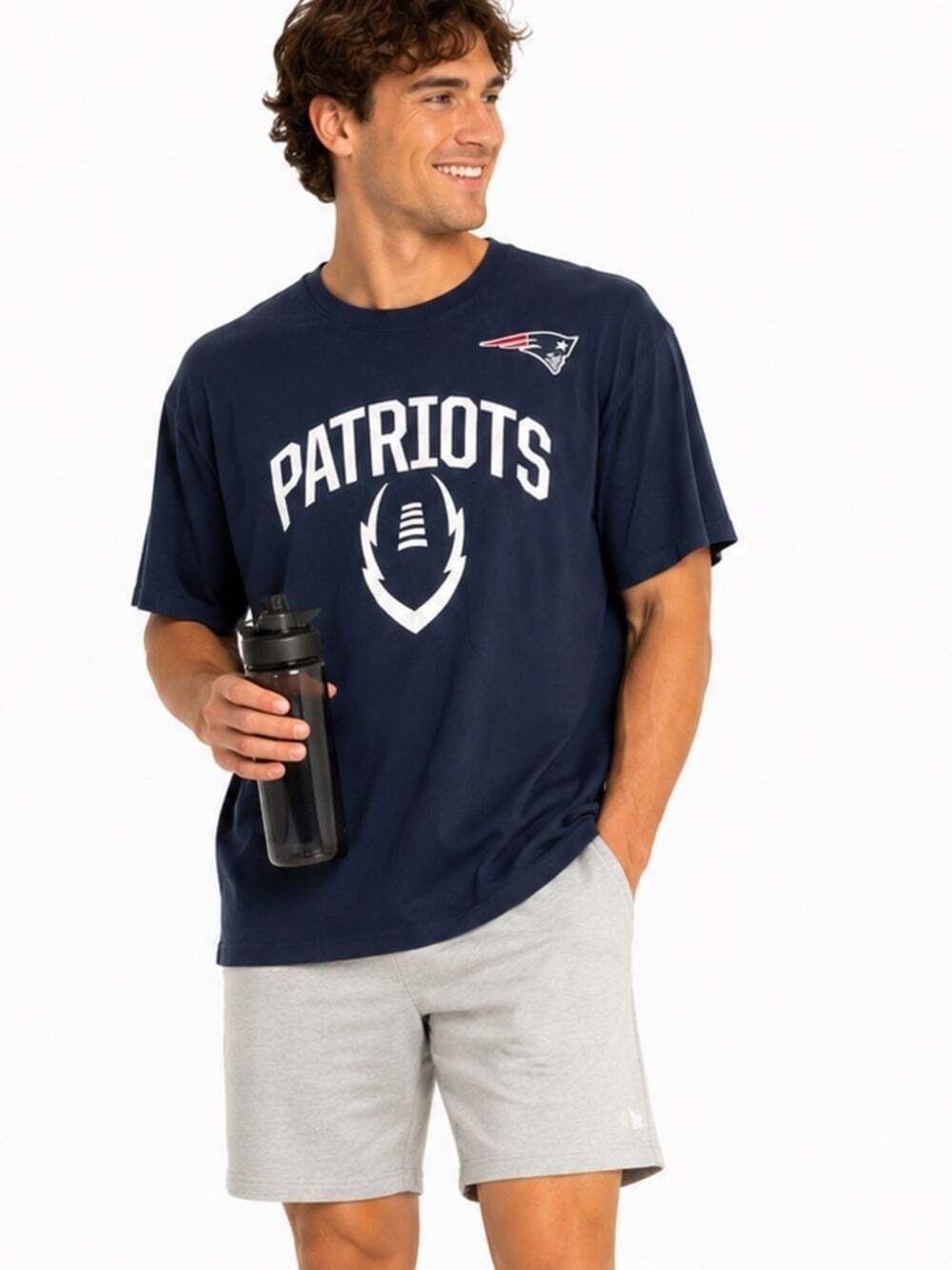 New England Patriots Men’s XXL Navy Fan Wear Sports Gear Short Sleeve T-…